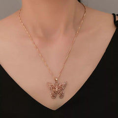 Iconic Metal Charm Butterfly Trending Necklace Iconic Metal Charm Butterfly Trending Necklace