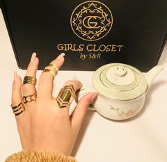 GC Pack Of 5 Adjustable Gold Boho Rings Gold Boho Rings