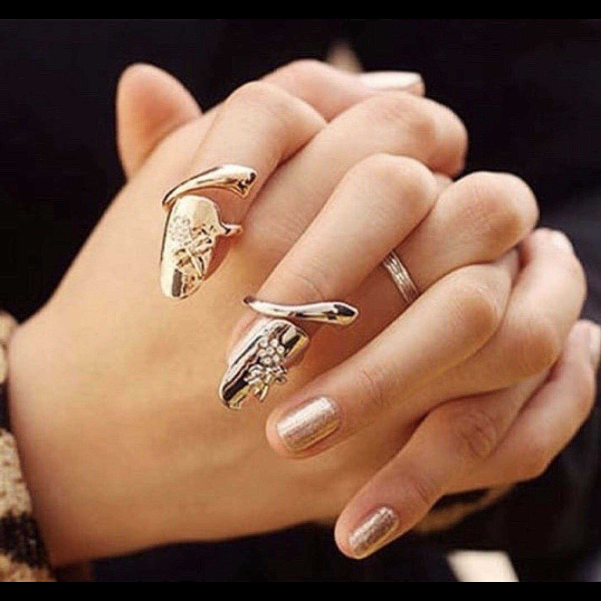 Gold sales nail ring