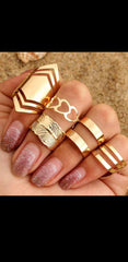 GC Pack Of 5 Adjustable Gold Boho Rings GC Pack Of 5 Adjustable Gold Boho Rings