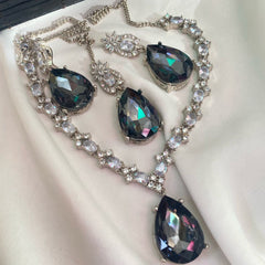 SIMRAN AD Crystal Zarkon Deluxe Sets With Doublet Stone