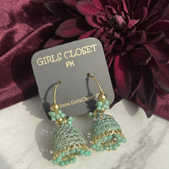 Turquoise Super Trending Versatile Jhumkis