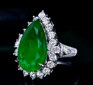 LITA Pure Silver Water Drop Luxury Rings - Adjustable