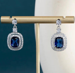 GC Luxurious Layer Cushion Drop Earrings