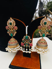 MADHURI Premium Nauratan Detailed Aesthetic Choker Set