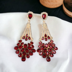 Vintage Deluxe Rhinestone Statement Earrings