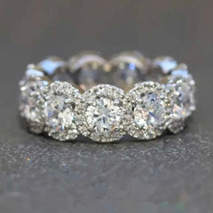 KELLY Ultra Luxurious Thick Zirconium Pure Silver Ring