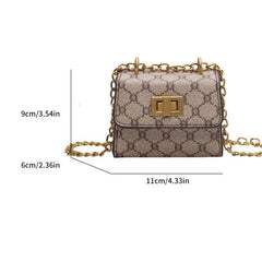 Designer Square Shoulder Bag With Chain Strap