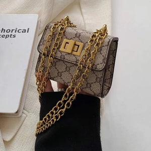 Designer Square Shoulder Bag With Chain Strap