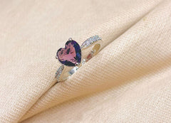 MARIANA Heart Artistic Steriling Silver Adjustable Ring