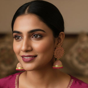 Artistic Floral Jhumka