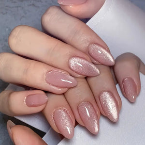 Nude Glossy Press On Nails For Everyday Wear