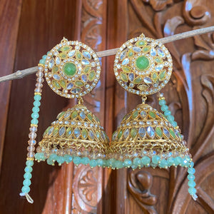 HUMA Polki Crystal Clustered Jhumka With Sahara Luxury Edition