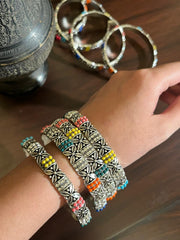 Handcrafted Oxidized Charming Silver Bangles