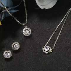 MELANIA Pure Silver Blingy Combo Sparkling Set