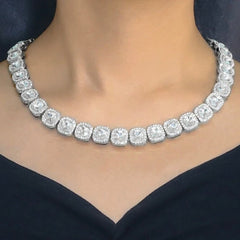 Icy Cubic Rhinestone Zirconia Necklace - Ultra Luxury