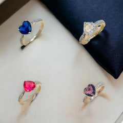 MARIANA Heart Artistic Steriling Silver Adjustable Ring