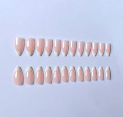 Almond French Manicure Press On Nails