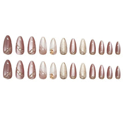 Metallic Rose Gold 3D  Press On Nails