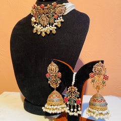 MADHURI Premium Nauratan Detailed Aesthetic Choker Set