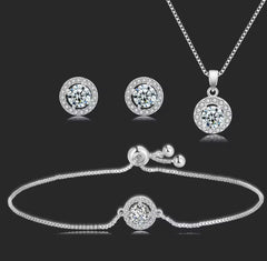 MELANIA Pure Silver Blingy Combo Sparkling Set