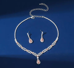 Sofia Tear Drop Super Luxurious Zircon Set