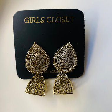 GC Antique Gold Traditional Classic Jhumkis