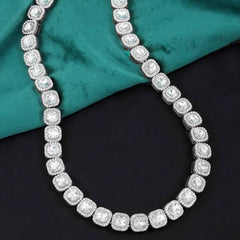 Icy Cubic Rhinestone Zirconia Necklace - Ultra Luxury