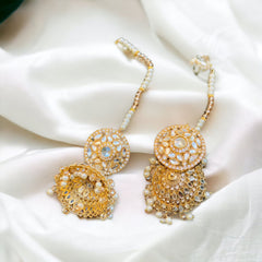 HUMA Polki Crystal Clustered Jhumka With Sahara Luxury Edition