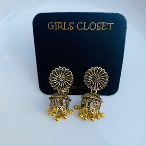 GC Antique Gold Traditional Classic Jhumkis