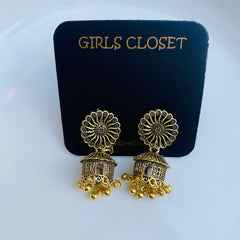 GC Antique Gold Traditional Classic Jhumkis