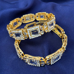 GC Pack Of 2 Deluxe Kundan Crystal Bling Bangles