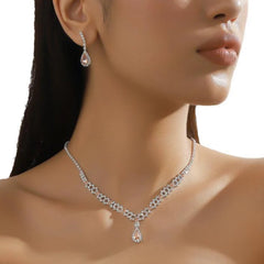 Sofia Tear Drop Super Luxurious Zircon Set