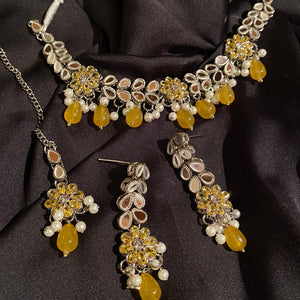 Jasmine Indian Supreme Quality Kundan Set (Mustard)