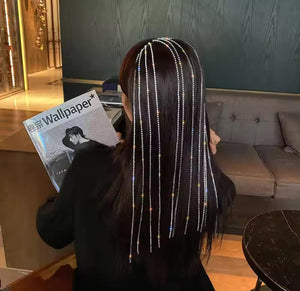 Premium Hair Band Rhinestone Exaggeration Tassel