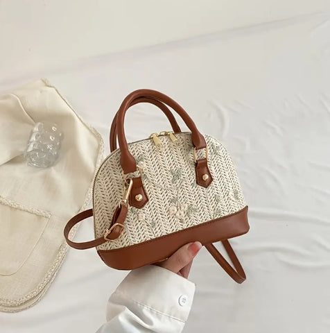 GC's Floral Chic Leather Crossbody Bag