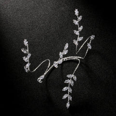 Y2K Crystal Leaf Glam Hand Accessory Adjustable