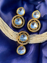 GC Indian Polki Uncut Diamond Kundan & Pearls