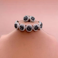 IRUM Luxurious Crushed Stone Statement Choker Set