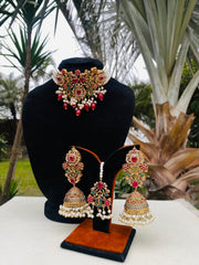 MADHURI Premium Nauratan Detailed Aesthetic Choker Set