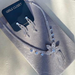 RINA 925 Sterling Silver Statement Flower Set