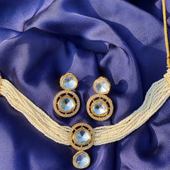 GC Indian Polki Uncut Diamond Kundan & Pearls