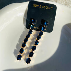 Sparkling Rhinestone Drop Earrings Extremely Luxurious Statement