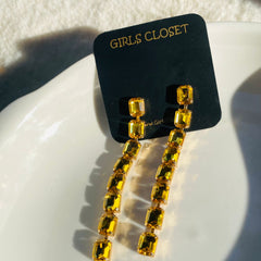 Sparkling Rhinestone Drop Earrings Extremely Luxurious Statement