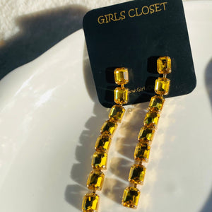 Sparkling Rhinestone Drop Earrings Extremely Luxurious Statement