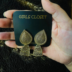 GC Antique Gold Traditional Classic Jhumkis