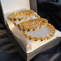 GC Pack Of 4 Deluxe Kundan Crystal Bling Bangles