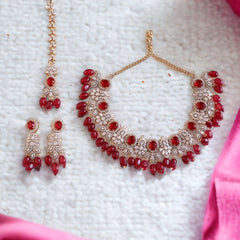 HEER Super Luxurious Bridal Set (Rhodium Plated)