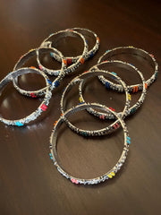 Handcrafted Oxidized Charming Silver Bangles