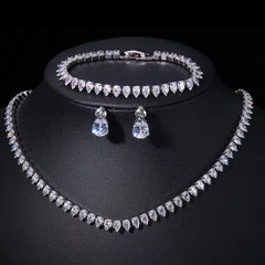 JANE - Water Drop Zirconium Combo Deluxe Set